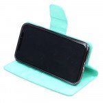 Wholesale iPhone XS / X Crystal Flip Leather Wallet Case with Strap (Perfume Green)